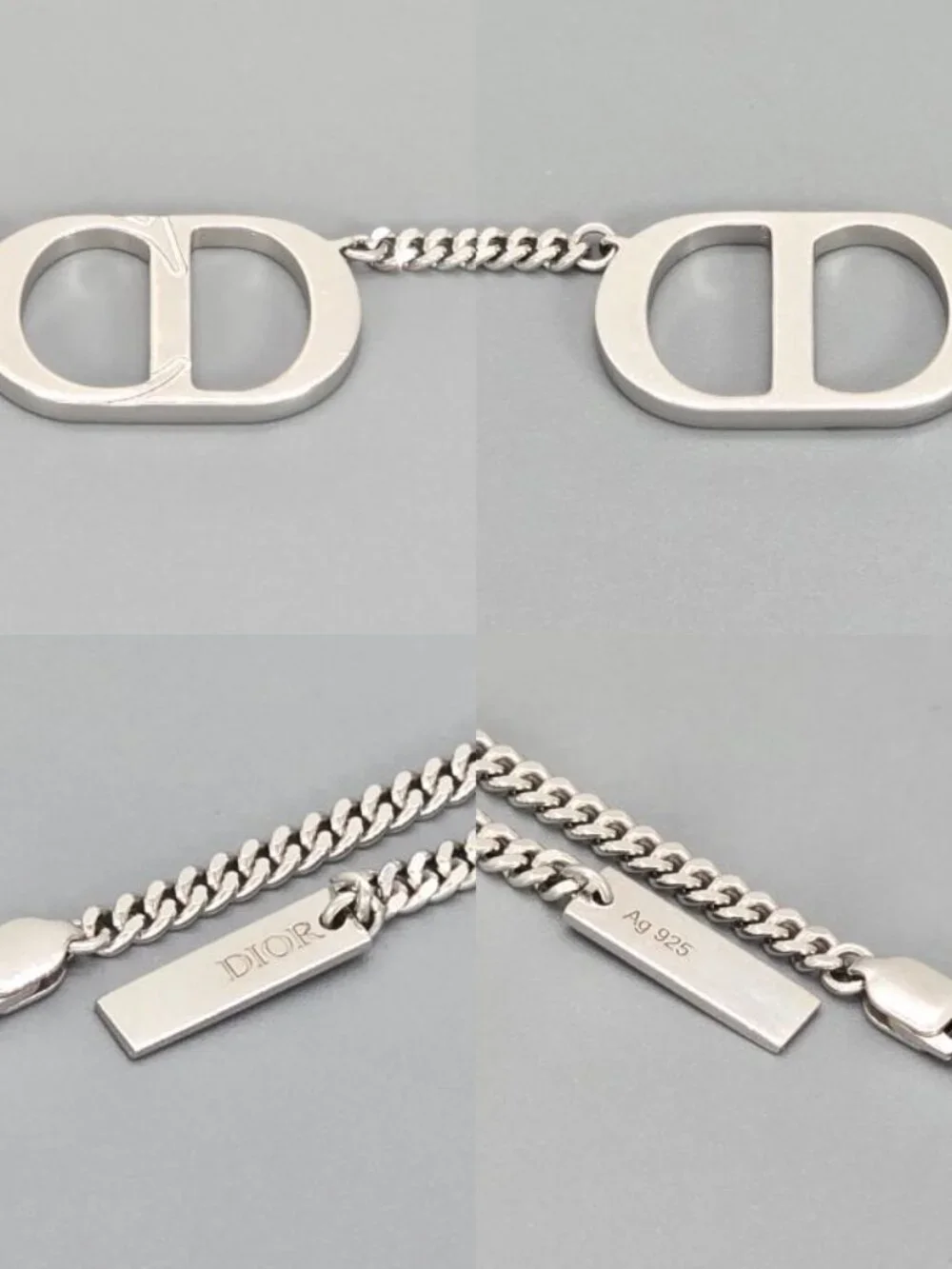 Dior CD Icon Chain Link Necklace 53 Star Ring Silver - Picture 6 of 9
